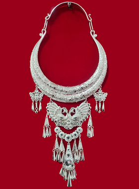 贵州苗族民族风流苏项链