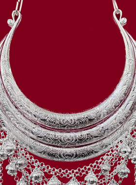 新款少数民族苗族大项圈银饰项链