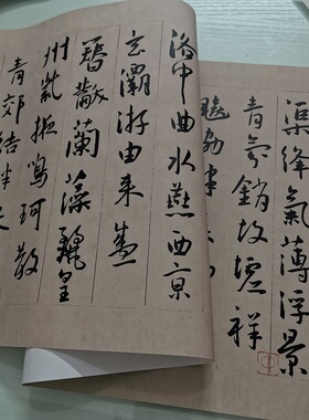 王宠草书西苑诗卷复古书法字画高清艺术微喷复制字帖装裱手卷装饰
