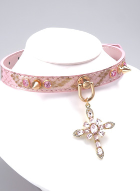 亚文化甜美系洛丽塔亚比圆心小众手作朋克定制刻字女m链子