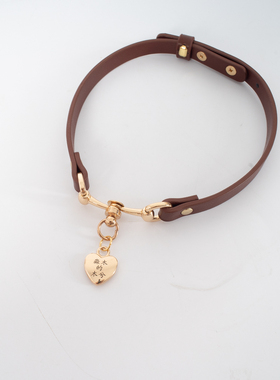 金属爱心项圈定制刻字