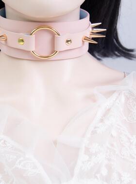 项圈定制刻字女m牵引绳链子k9手工皮具外出