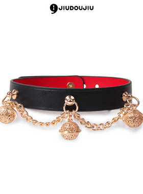 定制刻字女m铃铛k9脚链真皮