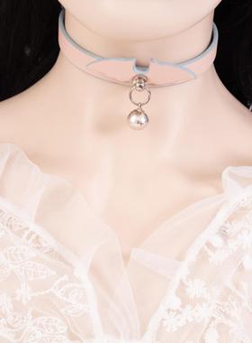 项圈定制刻字女m手工皮具牵引绳人用外出个性欧美金属铭牌