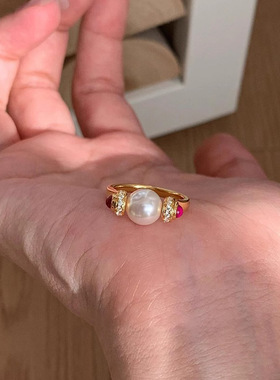 中古风镶钻珍珠穗穗平安爱心皇冠