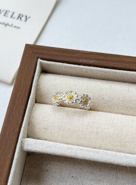 小雏菊花朵戒指女款日韩饰品百搭
