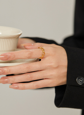 开口戒指女冷淡风时尚个性