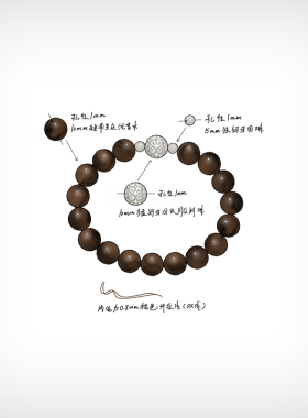 逸述手工复古沉香猛犸牙男女手串