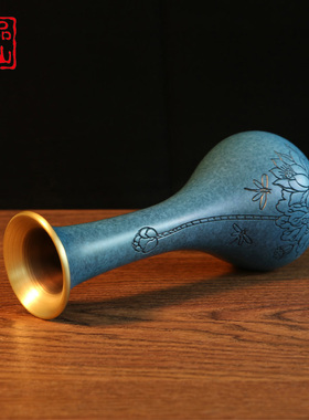 艺品江山全铜花瓶家居装饰铜花瓶