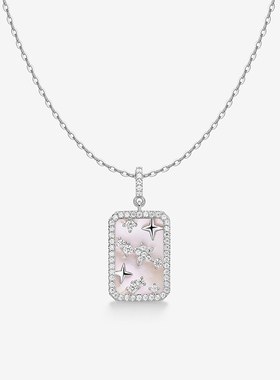 何方HEFANG星光方牌项链锁骨链