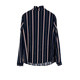 La series counter genuine ladies commuting stand-up collar vertical striped bow long-sleeved shirt for women spring and autumn 70011712