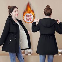 Winter even cap plus suede thickened cotton uniforms 2023 new Korean version cashew waist display slim 100 lap weaters womens wave