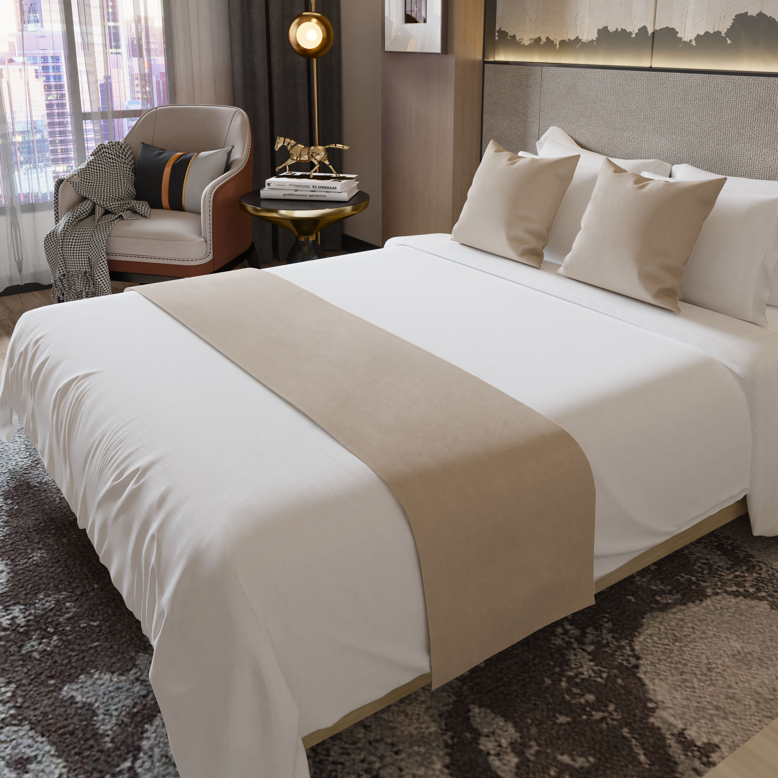 床尾巾酒店专用床旗宾馆名宿抱枕家用床盖床尾垫搭巾床上用品铺巾,淘宝优惠券,粉丝福利购,淘宝优惠卷