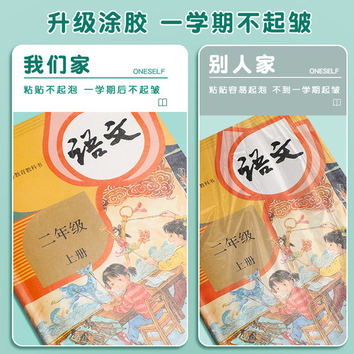 自粘包书皮透明磨砂书皮纸课本包书膜小学生一年级书皮二四年级a4三年级上册16k全套包书纸书本保护套书壳套 - 图2