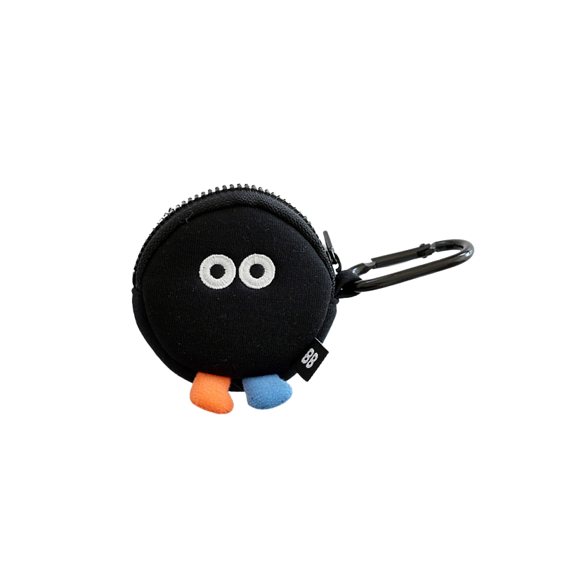 韩国romane可爱卡通丑萌大眼睛苹果AirPods1/2/3/4代蓝牙无线耳机套Pro2圆形耳机包防摔收纳包便携创意ins风 - 图3