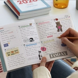 韩国indigo简约生肖2026日程本周计划胶套本手账八分格横线记事本