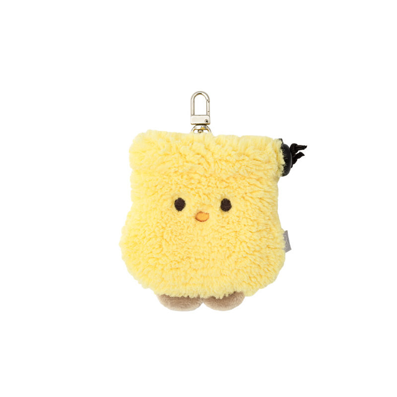 韩国livework可爱治愈系毛绒小鸡苹果AirPods1/2/3/4华为无线蓝牙耳机包抽绳束口小收纳包挂件口红唇膏零钱包,淘宝优惠券,粉丝福利购,淘宝优惠卷