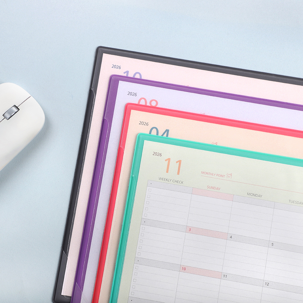 韩国pleple简约2026年A4月计划日程表学习办公垫板鼠标桌垫记事本 - 图3