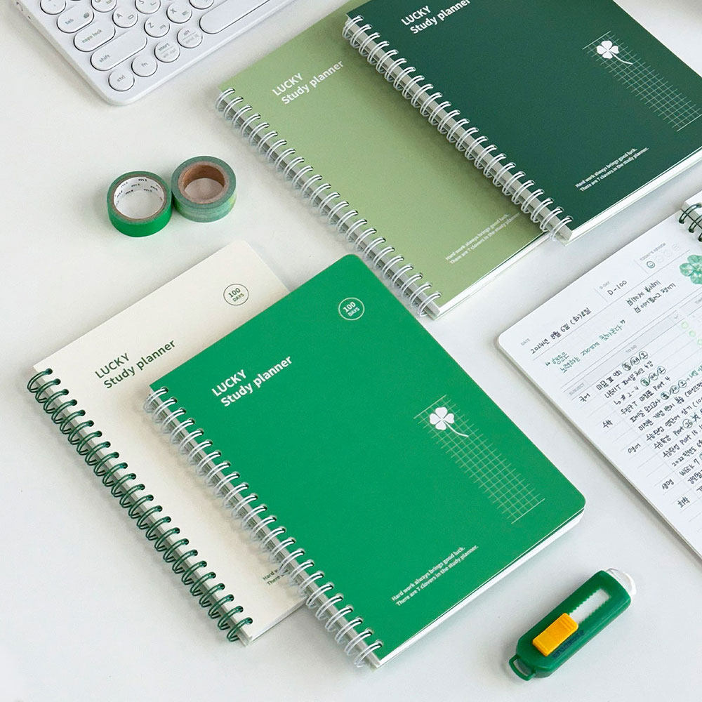 韩国7321幸运草100天学习计划线圈本学生日程时间规划自律日记本,淘宝优惠券,粉丝福利购,淘宝优惠卷