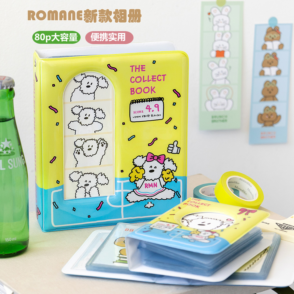 韩国romane可爱3寸拍立得爱豆相片小卡贴纸收纳相册人生四格相簿 - 图0