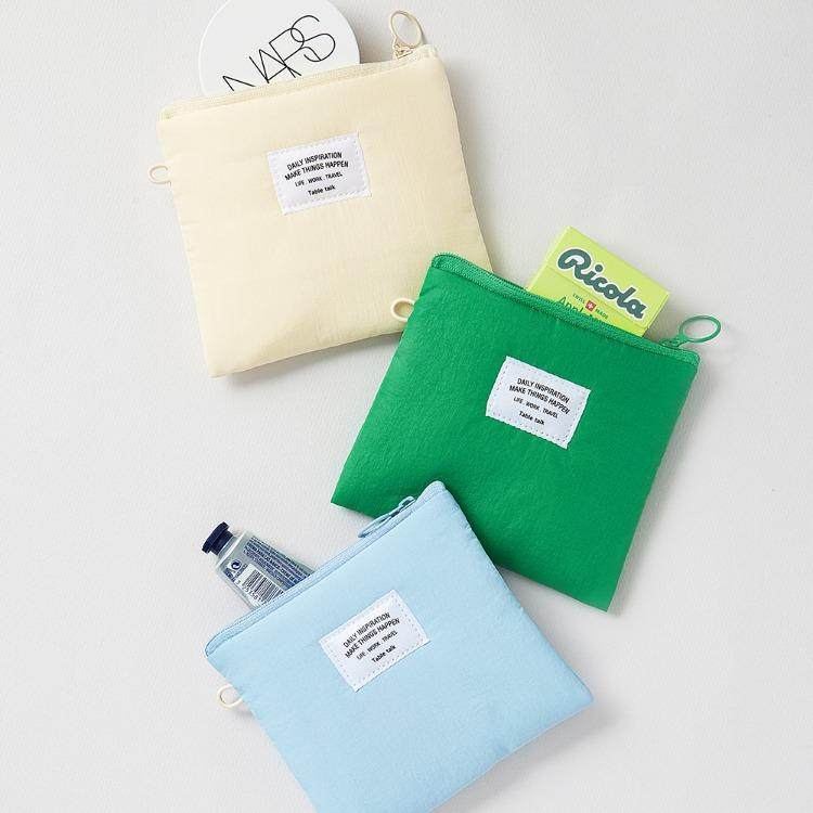 韩国antennashop简约纯色化妆包便携式收纳包卫生棉包拉链包ins风,淘宝优惠券,粉丝福利购,淘宝优惠卷