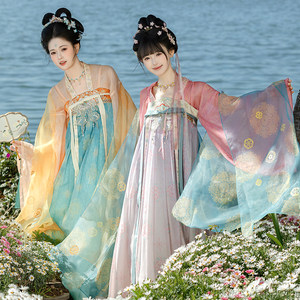 【重回汉唐绾云归】原创唐制齐胸衫裙襦裙春日汉服女成人姐妹装