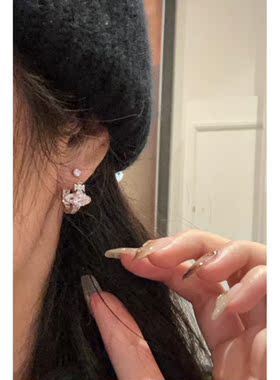 全新满钻开口土星耳钉高级感轻奢INS风百搭半环耳圈耳饰耳环礼物