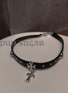 万圣节复古甜酷少女十字架项圈