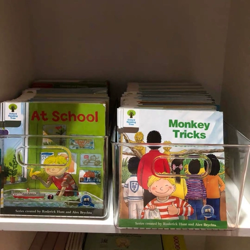 Настольная коробка для хранения, книга с картинками, простая книжная полка для школьников, книжный шкаф, ящик для хранения