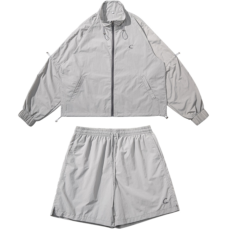CLAMISGOLD“未来灰”凉感防晒衣套装UPF50+骑行服户外山系皮肤衣 - 图3