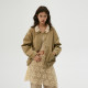 Clamisgold detachable collar distressed cotton jacket Clamisgold detachable collar distressed cotton jacket