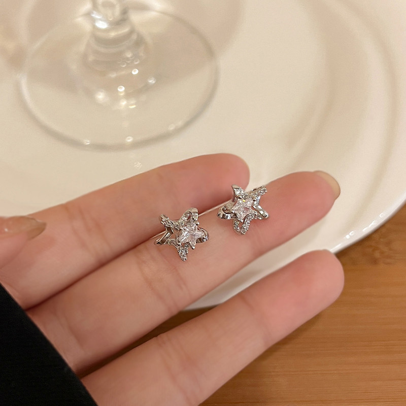 韩系星星耳环耳钉女纯银轻奢高级感气质新款耳坠小众设计独特耳饰,淘宝优惠券,粉丝福利购,淘宝优惠卷