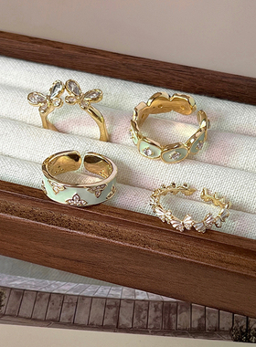 小众蝴蝶戒指轻奢高级感