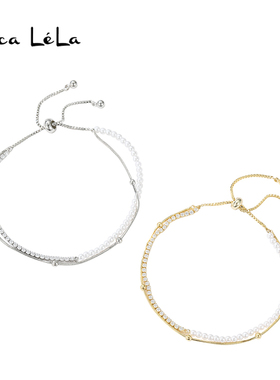 双层叠戴珍珠款手链女ins