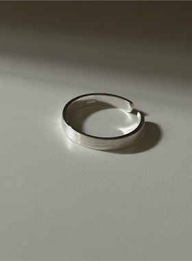 安小柏男女925纯银极简素银戒指