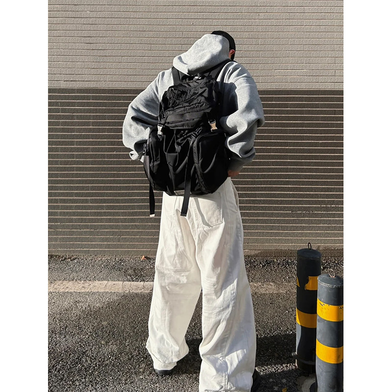 无性别白色baggy版型牛仔裤男cleanfit美式街头宽松休闲阔腿裤子,淘宝优惠券,粉丝福利购,淘宝优惠卷