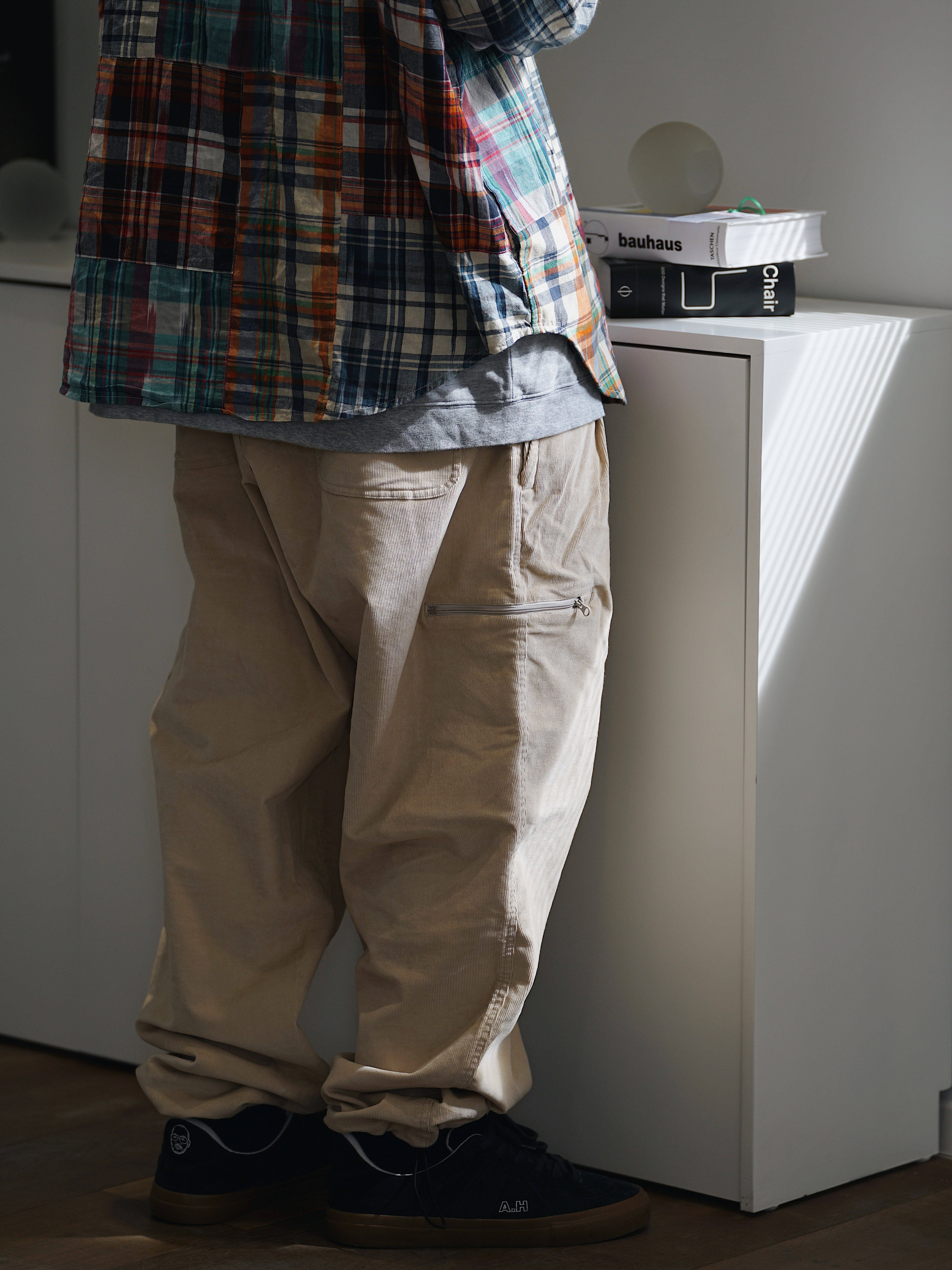 Gnomes lab 21AW 细坑条灯芯绒廓形City boy通勤长裤 复古国潮 - 图2