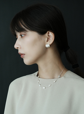 L.Bardeen复古925银针织项链女