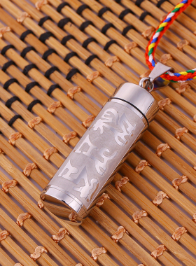 结缘钛钢六字真言大明咒嘎乌盒