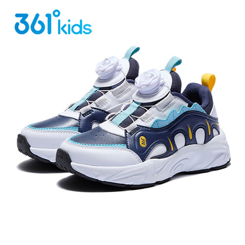 361童鞋男童中小童皮面防水儿童跑步鞋2025秋冬季新款软底运动鞋 - 图1