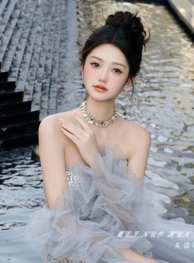 韩式小众高级婚纱礼服项链