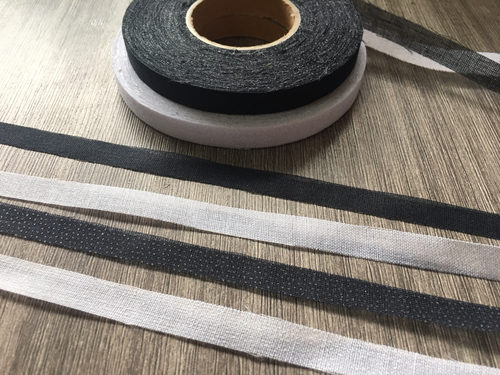 羊绒大衣嵌条衬5850有纺低温防伸带定型条衬单面带胶布衬牵条包邮 - 图1