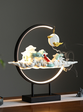 新中式创意定制龙摆件装饰礼品家居办公室玄关桌面软装饰乔迁开业