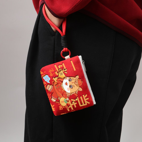 马年随身迷你小零钱包春节定制耳机卡包二合一新年福利便携挂红包 - 图3