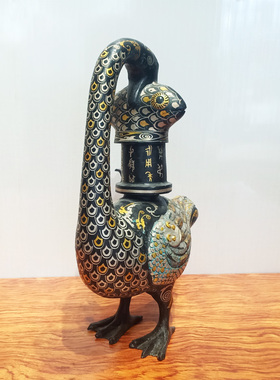 西汉鱼灯长信朱雀影视仿古青铜器