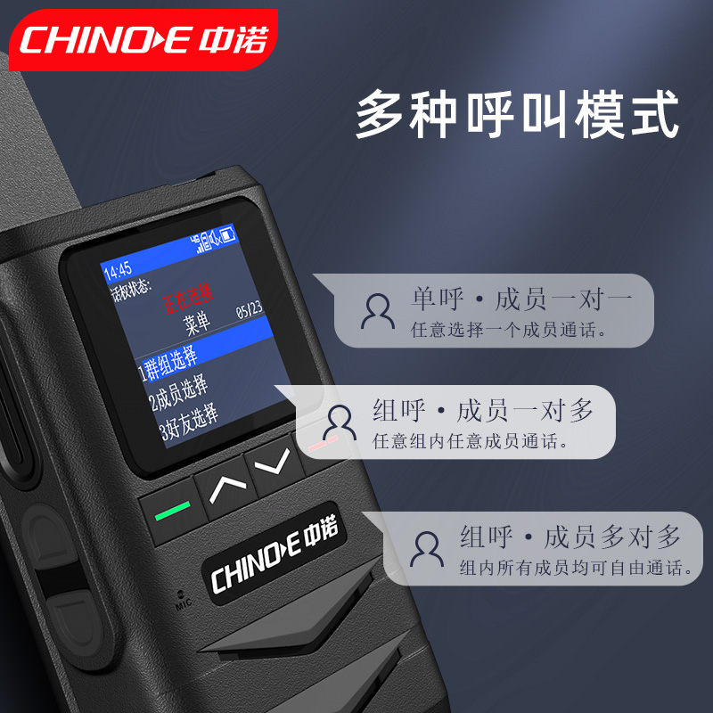 中诺对讲机全国免费远距离5000公里户外5g公网插卡小型车队手持