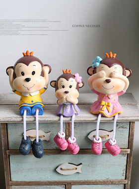 客厅电视柜酒柜房间装饰品摆件卡通吊脚娃娃结婚礼物家居卧室摆设