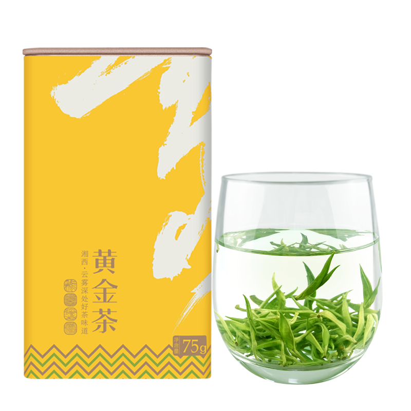 湖南湘西保靖黄金茶一号2025明前茶特级春季头采嫩芽送礼罐装75g,淘宝优惠券,粉丝福利购,淘宝优惠卷