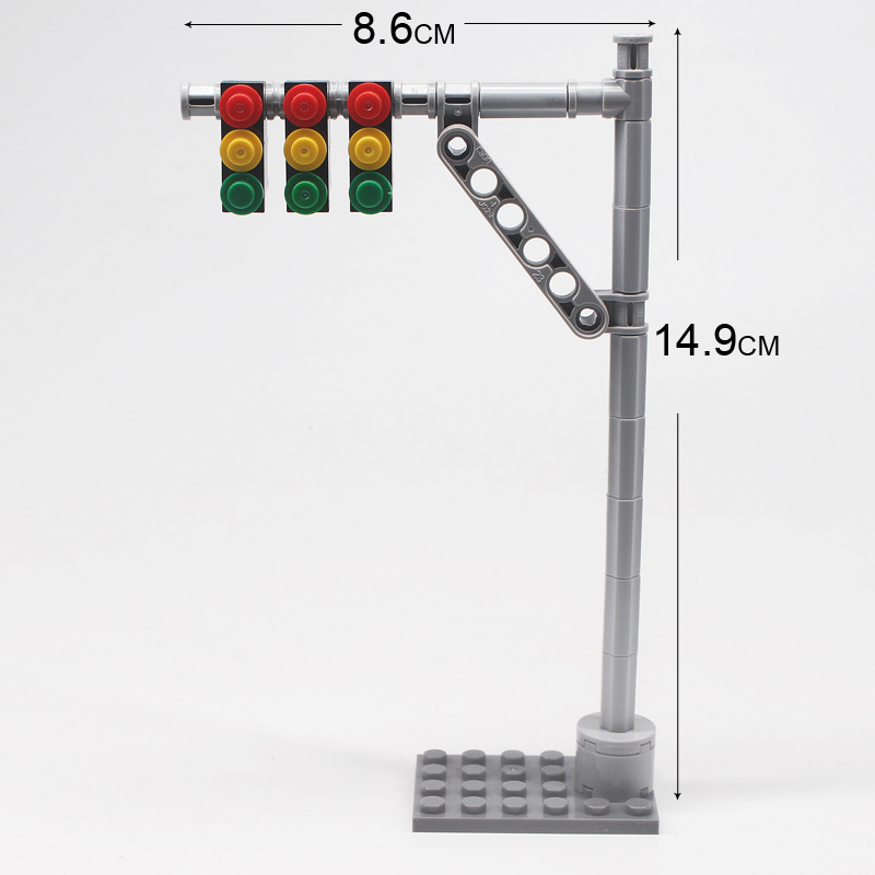 兼容乐高小颗粒积木拼装零配件MOC灯笼路灯交通灯红绿灯组合玩具 - 图0