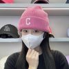 Korean genuine MLB hat 2025 new winter NY knitted hat warm woolen hat versatile LA cold hat for men and women
